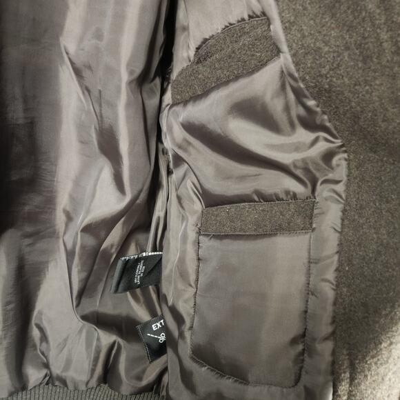 Vintage Aberdeen Wool Bomber Jacket Flight Coat Medium Lined Insulated Gray - Picture 6 of 8